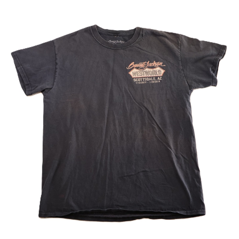 Barrett-Jackson Mens Medium T-Shirt Black Westworld Scottsdale AZ 2019 Hot Rod